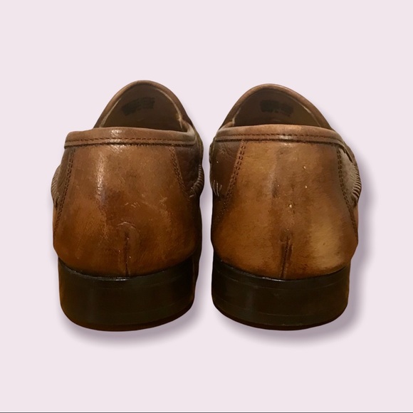 Tasso Elba Men’s shoes Brown Leather Tassel slip on Loafers size 8.5 - Picture 5 of 9